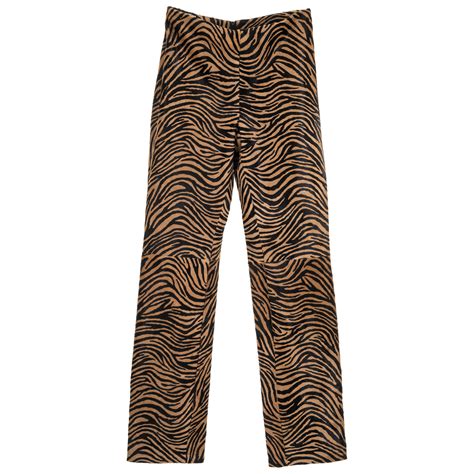 versace tiger print pants|Versace pink label pants.